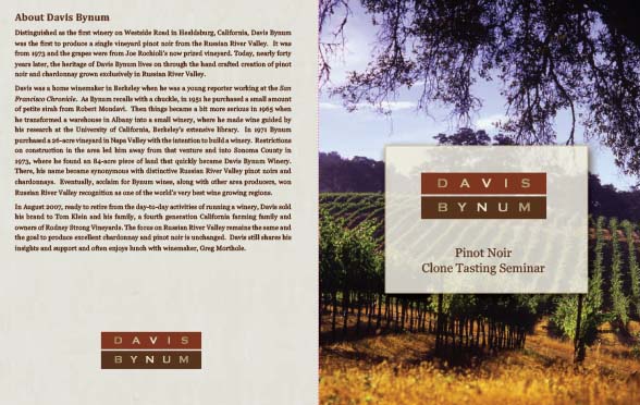 Davis Bynum Clone Tasting Seminar Brochure Thumbnail