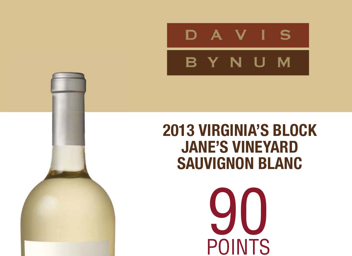 2013 Virginia's Block Sauvignon Blanc 90 Points - Wine Advocate Thumbnail