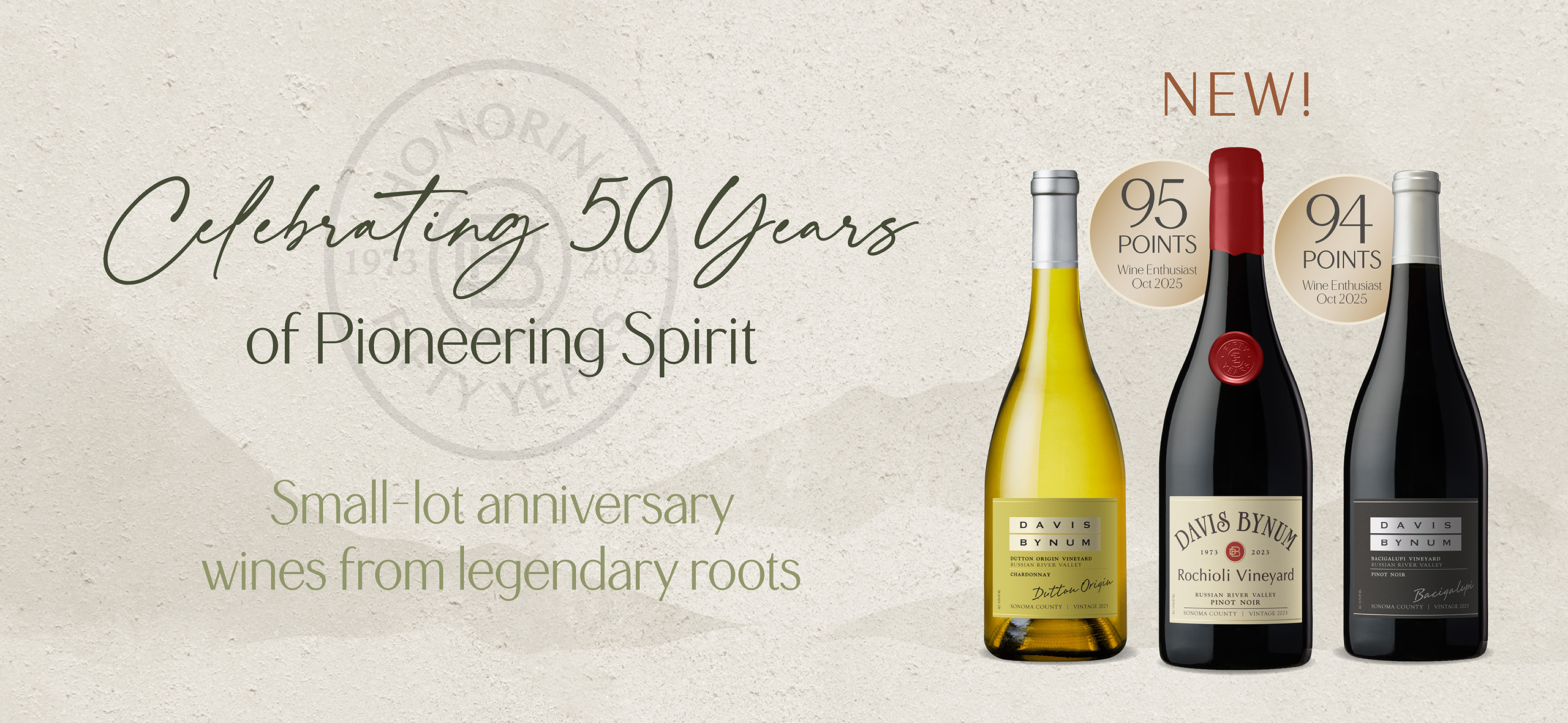 Davis Bynum Anniversary Collection wines with points