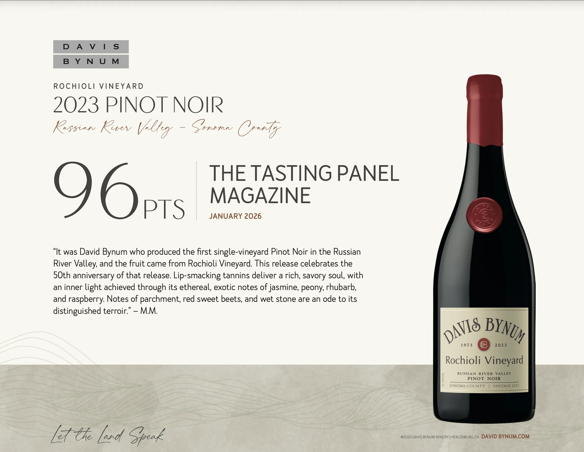 2023 DB Rochioli Pinot Noir The Tasting Panel Magazine