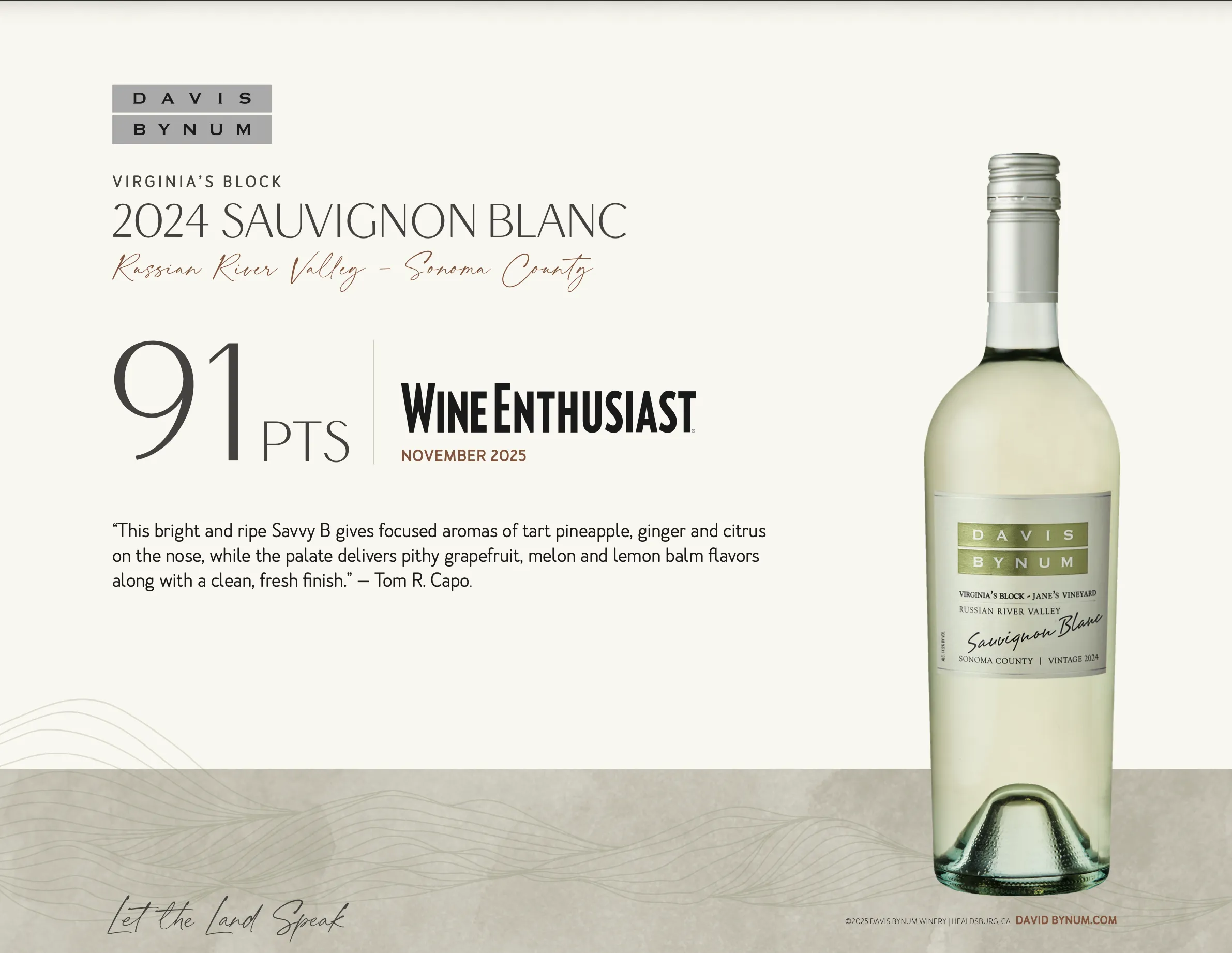 2024 Davis Bynum Sauvignon Blanc Wine Enthusiast thumbnail