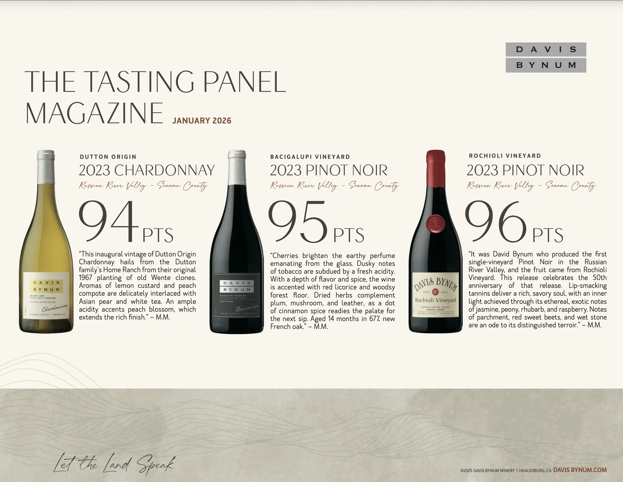 90+ Points Davis Bynum Group Sell Sheet The Tasting Panel Magazine thumbnail